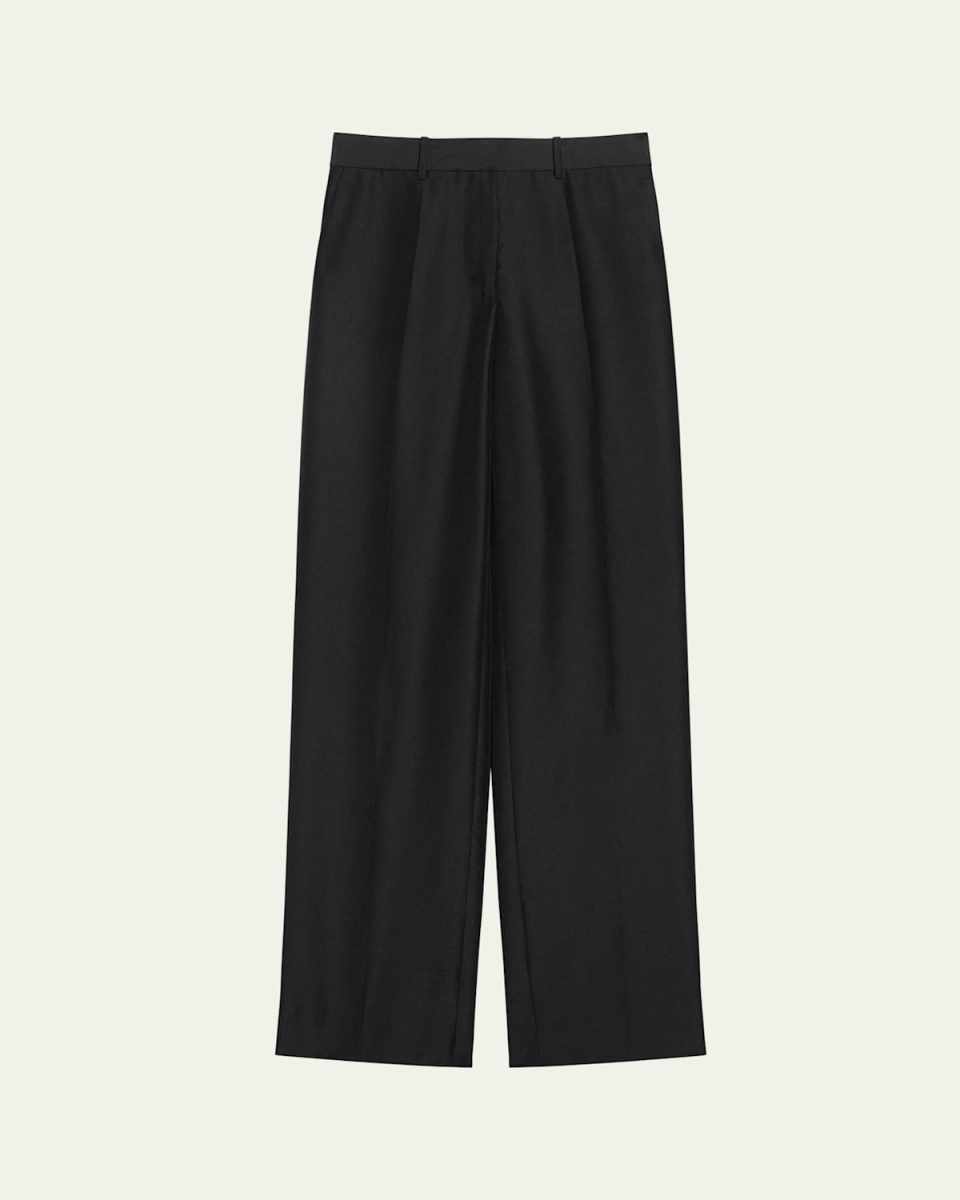 Sheer Straight-Leg Trousers